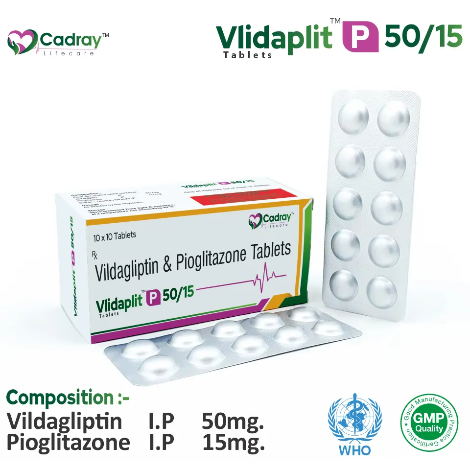 Pioglitazone Vildagliptin Anti-Diabetic Tablet Packaging